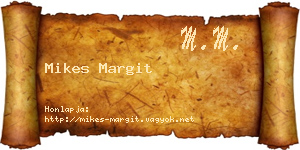 Mikes Margit névjegykártya